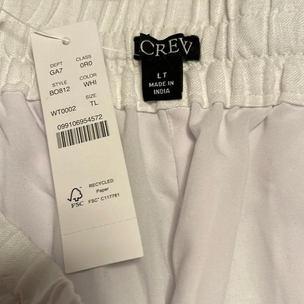 J.Crew Linen Tall wide-leg seaside pant in linen BO812